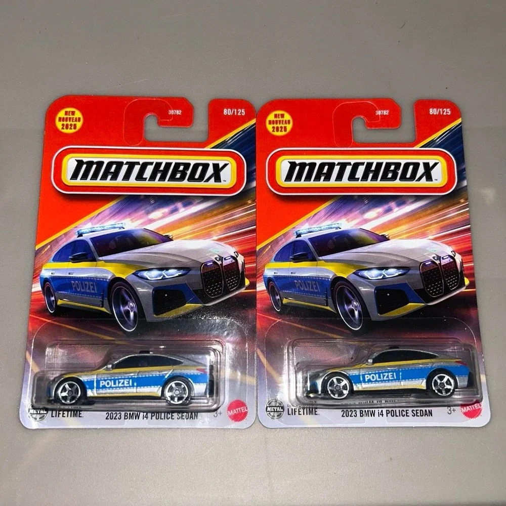 Matchbox 2023 BMW i4 Police Sedan Diecast 2 Car Bundle Lot 1/64 Scale RARE
